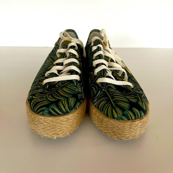 Keds Women's Green Leaf Print Sneakers - Picture 3 of 10